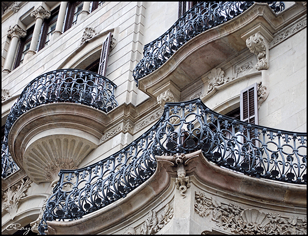 Pagar Balconies along La Rambla, Barcelona